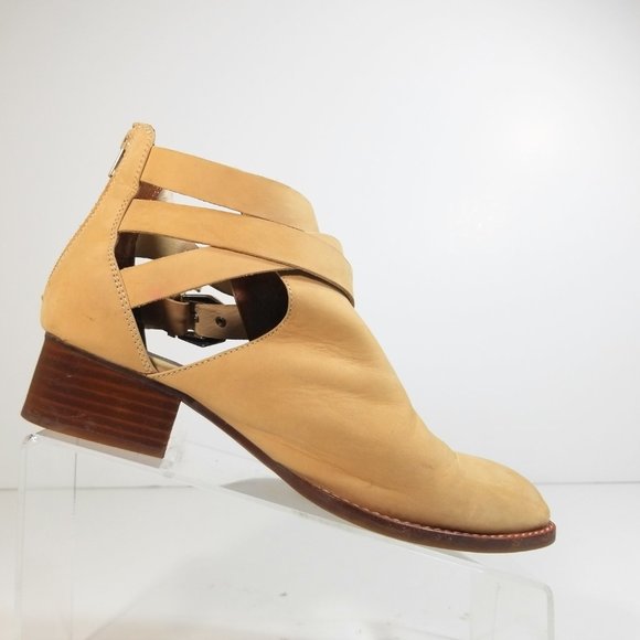 Jeffrey Campbell Everly Women Tan Buckle Booties 8 - Picture 3 of 13